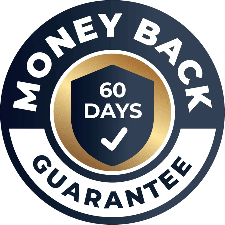 Gold 60-day money-back guarantee seal
